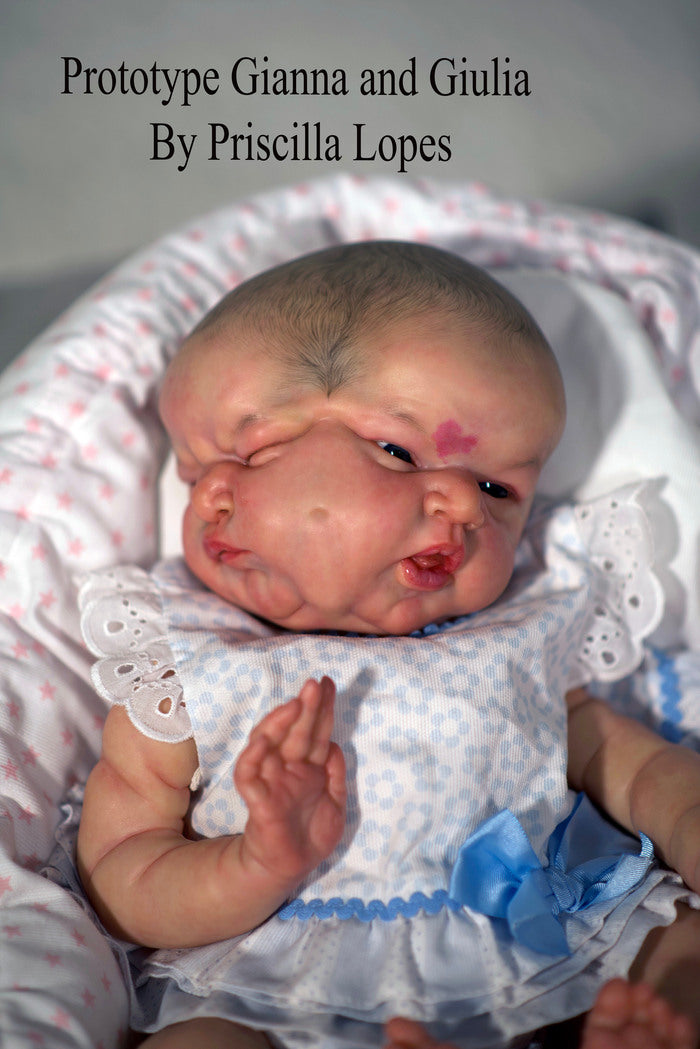 Last chance Gianna and Giulia (Doll kit Only) Doll with Two faces (diprosopus)