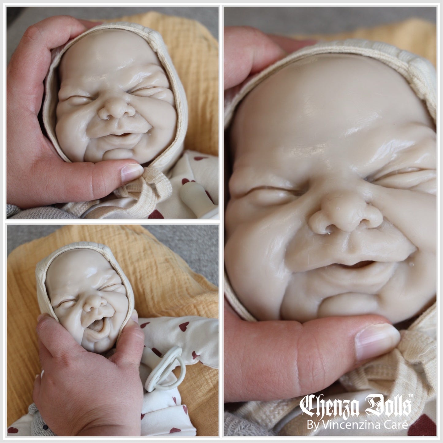 half-face silicone baby dolls
